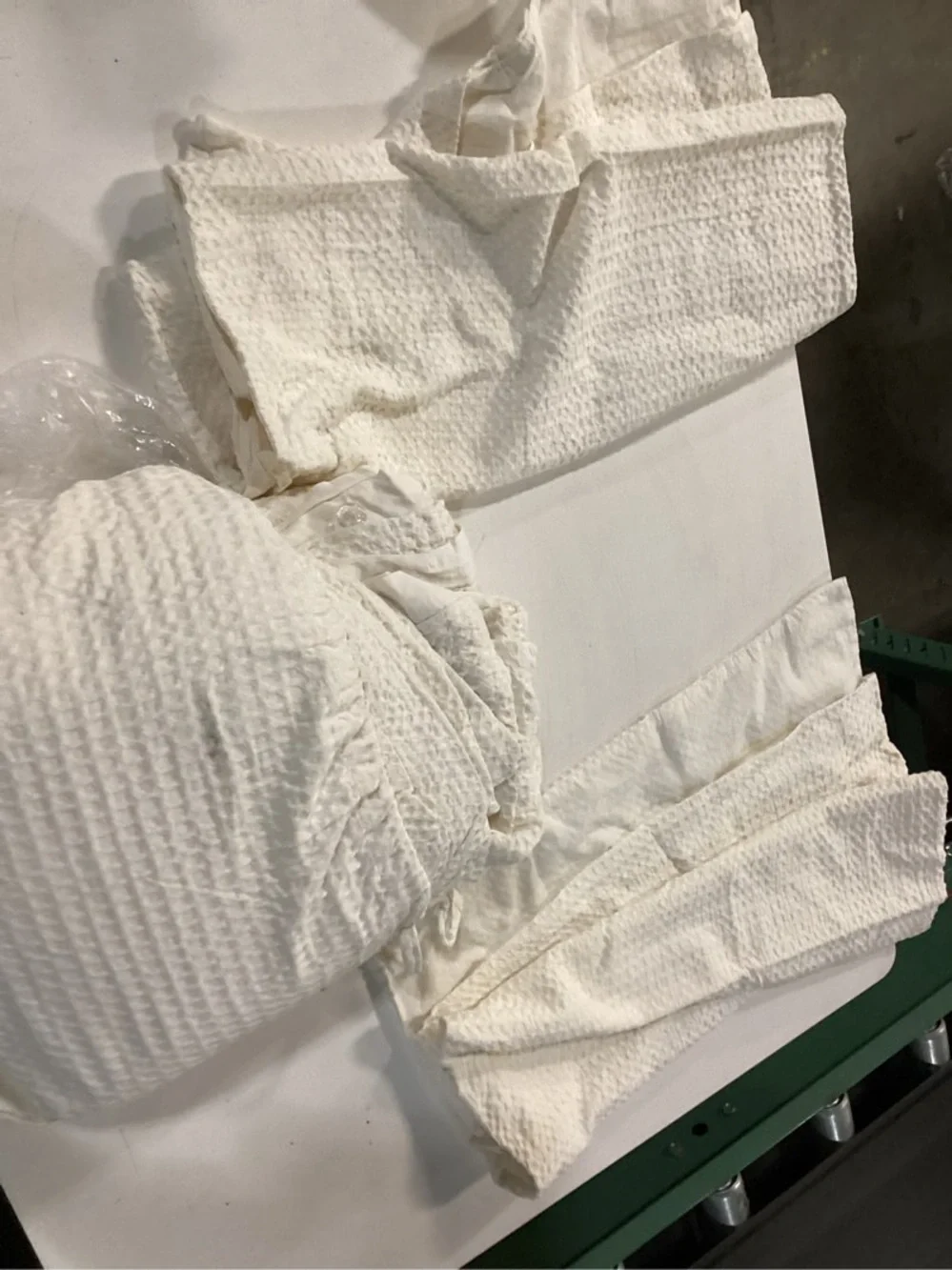 NEW Quince KING Set Organic Luxe Honeycomb Duvet Cover Set Undyed color $134
